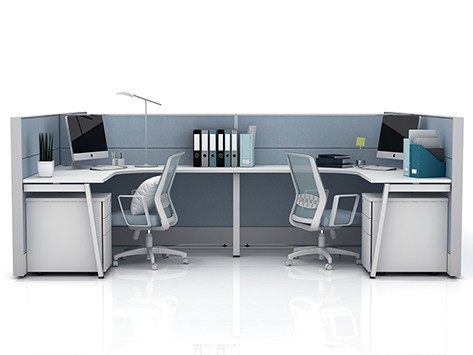 屏風辦公桌-AIS80鋼屏